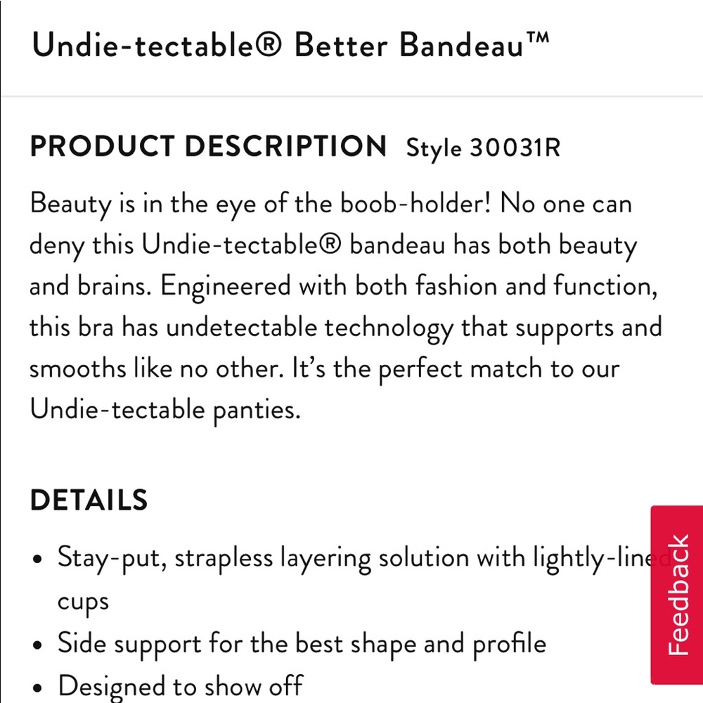 Spanx Undie-tectable Bandeau